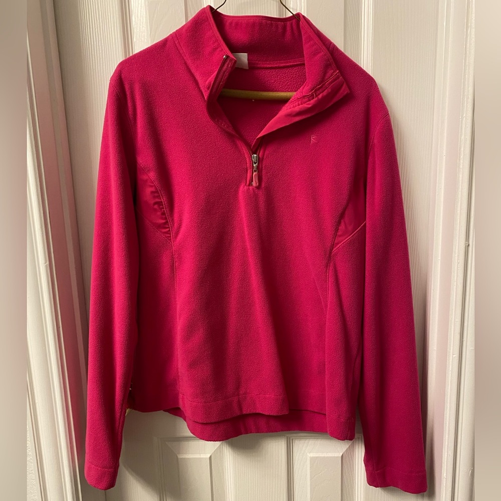 Hot pink fleece.